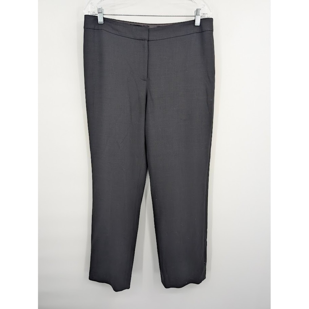 Lafayete 148 Women's Barrow Straight Leg High waisted Pants Gray sz 12